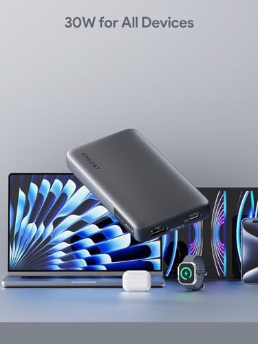 High-Capacity 20,000 m Ah Portable Power Bank with 30 W Fast Charging – Triple USB-C Ports and LED Display for i Phone, Samsung, Mac Book & More – Ultimate Solution for On-the-Go Device Charging