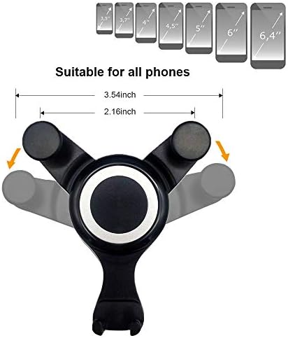 OYEFLY 360-Degree Adjustable Mobile Phone Holder for Smart Model 453 Forfour & Fortwo | Secure Car Phone Mount for Smartphones, GPS & Tablets | Sleek Black Design for Enhanced Visibility & Safety | Easy Installation with Gravity Linkage Technology