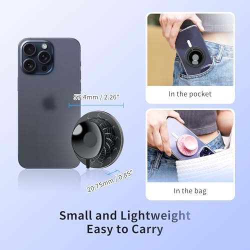 PROfezzion Magnetic Suction Phone Mount Case – Ultimate Hands-Free Solution for i Phone 12-16 & All Smartphones – Perfect for Tik Tok, Vlogging, and Selfie Photography on Smooth Surfaces – Lightweight Silicone Design for Easy Portability and Versatile Usage
