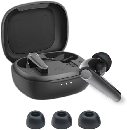Klowcok Premium Memory Foam Ear Tips for Ear Fun Models – Ultimate Comfort & Noise Isolation (3 Pairs, S/M/L, Black) – Versatile Replacement Earbud Accessories for Enhanced Audio Experience and Seamless Charging Case Fit