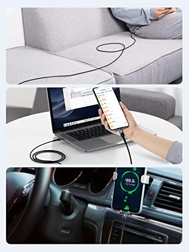 Compact USB C Cable Duo – 0.5 FT Braided Fast Charging Cables for Seamless Data Transfer | 3 A Power & 480 Mbps Speed | Ultimate Compatibility for Mac Book Air, Galaxy S22 Ultra, Stylus Pen, and More | Durable Design | Ideal for On-the-Go Connectivity