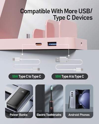 Ultimate 5-in-1 Wireless Charging Station for Samsung Devices – Fast Multi-Device Charger for Galaxy S25, S24, S23, S22, S20, Note Series, Z Fold 6, Galaxy Watch 7, 6, 5 & Buds – Sleek White Design for Home & Office with Enhanced Safety Features and Portability