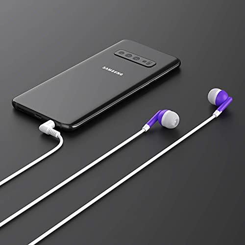 Maeline 100-Pack Bulk Earbuds with 3.5 mm Connector – Multi-Color Stereo Earphones for Schools, Events, and Promotions – Superior Sound Quality and Comfort for Everyday Use