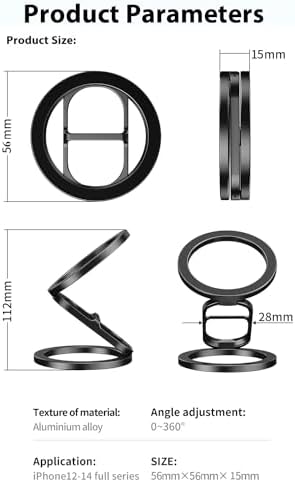 Sleek Silver Gym Magnetic Phone Holder – Dual Magnet Technology for Unmatched Grip, 360° Rotatable Design for Optimal Viewing Angles, Effortless Attachment to Metal Surfaces, Compatible with i Phone 12/13/14/15/16, Samsung & All Mag Safe Smartphones – Ultimate Portable Phone Mount for Distraction-Free Workouts