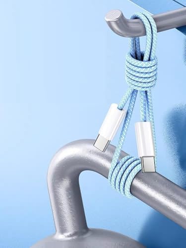 Power Up Your Devices: 20 W Fast Charging Duo Kit for i Phone 16 & 15 – Includes Two 6 FT Woven Type-C Cables for Enhanced Durability and Versatility – Perfect for i Pad Pro & Air Pods – Experience Rapid Charging with Unmatched Portability and Reliability