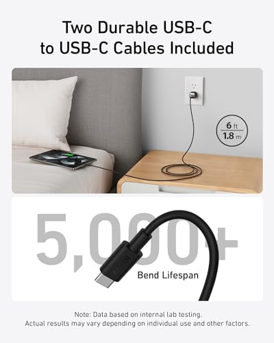 Anker 20 W USB C Fast Charging Block – Ultra-Compact Power Adapter for i Phone 16/15, Galaxy, Pixel 4/3 & i Pad – Dual Pack with 2 Cables – Superior Compatibility, Rapid Charge Efficiency, and Advanced Safety Features for Everyday Use