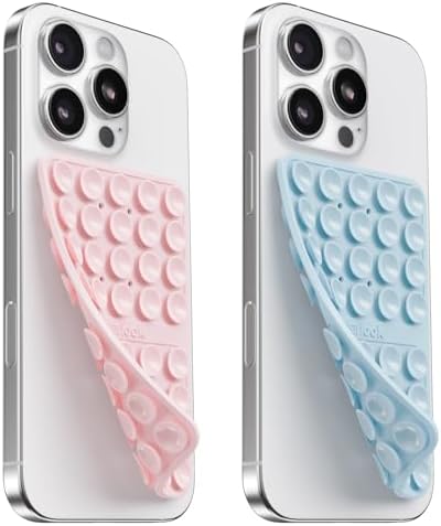 Klearlook 4-Pack Silicone Suction Cup Phone Mount – Creative Hands-Free Phone Grip for Stunning Selfies & Videos in Clear, Light Pink, Hot Pink, and Lavender – Innovative Double-Sided Suction Technology for Wide Compatibility – Premium Durable Design for Effortless Content Creation and Easy Maintenance