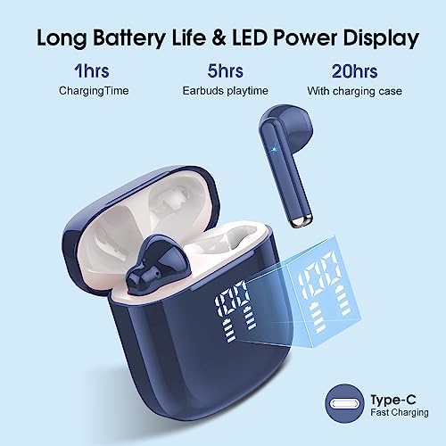 Elevate Your Audio Experience with OYIB Bluetooth 5.3 Wireless Earbuds – Advanced Noise Cancelling Earphones Featuring 4-Mic Clarity, Touch Control, and IPX7 Waterproof Design for Enhanced Workout Performance – LED Battery Display for Real-Time Monitoring and Effortless Connectivity