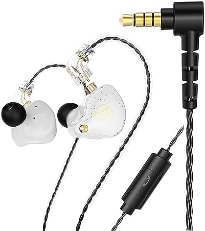 FEDAI DX2 USB-C Noise-Isolating In-Ear Headphones with Microphone – Perfect for Running, Gym Workouts, and Everyday Use, Lightweight Earbuds with 3-Button Remote Control in Sleek White Finish for Enhanced Sound Quality and Comfort