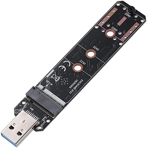 Ultra-Fast SATA M.2 SSD to USB 3.2 Adapter – Dual Protocol NVMe M-Key & B+M Key Support for 2230/2242/2260/2280 SSDs | 10 Gbps Data Transfer Speeds | UASP Enabled for Optimal Performance and Reliability | Compact, Portable Design for Effortless Data Access and Backup Solutions
