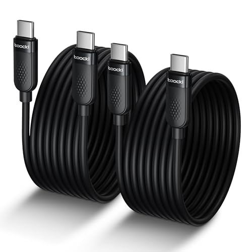 High-Speed 60 W USB C Cable Set [2-Pack, 10 ft] – Versatile Fast Charging Silicone Cord for i Phone 16, Samsung Galaxy S24, Mac Book Air, and More – Durable Design for Maximum Compatibility and Extended Reach (Black & White)