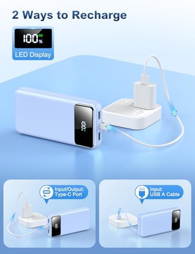 Ultra-High Capacity 50000 m Ah Power Bank – Ultimate Portable Charger with 22.5 W Fast Charging & Built-In Cables for Multi-Device Use – Perfect for Camping, Travel, and Outdoor Adventures – Lightweight, Reliable, and Compatible with i Phone, Samsung Galaxy, Google Pixel & More – Advanced Safety Features with 10,000 Bend-Resistant Cables for Unmatched Durability – Charge Up to 6 Devices Simultaneously with USB-C Two-Way Charging and LED Display for Power Monitoring – Ideal for Outdoor Enthusiasts and Frequent Travelers Seeking Convenience and Safety – Enjoy 365 Days Replacement Guarantee & 24/7 Customer Support for Peace of Mind