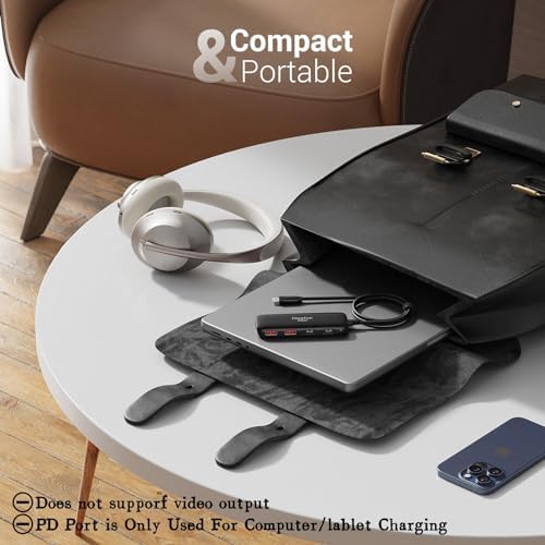 Revolutionize Your Connectivity with the Qeefun 4-Port USB 3.0 Hub – High-Speed 5 Gbps Data Transfer, Individual LED Power Switches, and 2 ft Extension Cable for Ultimate Flexibility – Perfect USB Splitter for Laptops, PCs, i Macs, and More! Enhance Your Workspace Efficiency and Control Multiple Devices Effortlessly!