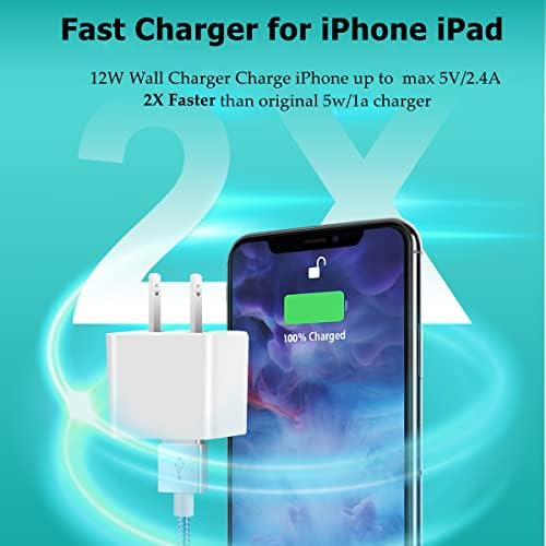 Compact Dual-Port 12 W USB Wall Charger – Foldable Plug Power Adapter, 2.4 A Fast Charging Block for i Phone 14/13/12/11 Pro Max, i Pad, Samsung, Moto – 3-Pack ETL Listed for Enhanced Safety and Portability
