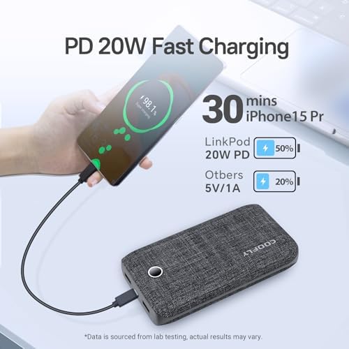 High-Capacity 20000 m Ah Portable Charger – Triple-Port Power Bank with USB-C Fast Charging, 20 W Recharge for i Phone & Android – Ideal for Travel, Work & Outdoor Adventures