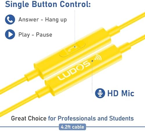 LUDOS FEROX USB-C Earbuds – Premium Wired Headphones for i Phone 16 & Samsung Galaxy Series, Featuring Exceptional Audio Clarity & Deep Bass, Ergonomically Designed for All-Day Comfort, Tangle-Free Cable for Streamlined Use, Supported by an Impressive 5-Year Warranty, Eye-Catching Vibrant Green Finish – Elevate Your Sound Experience for Music Lovers and Gamers Alike