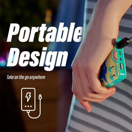 Disney Lilo and Stitch 10,000 m Ah Portable Power Bank – Universally Compatible Phone Charger with USB Port – Ideal for Stitch Fans, Teens, and Adults – Fun and Functional Gift for On-the-Go Charging Needs