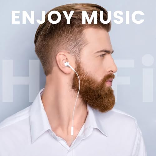 MOSWAG High-Fidelity Wired Earbuds with Built-In Microphone – Universal 3.5 mm Jack Earphones for Smartphones, Laptops, MP3 Players & More – Lightweight, Tangle-Free Design for Ultimate Comfort and Durability