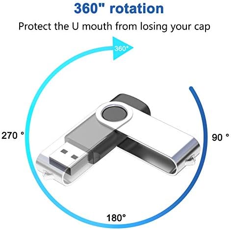 Vibrant 64 GB USB Flash Drive Pack – 5 Colorful Metal Swivel Thumb Drives with LED Indicator & Lanyards for Easy Portability – Ideal for Students & Professionals Seeking Reliable Data Storage Solutions