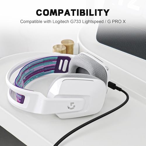 Replacement USB Type-C Data Charger Cable Cord Compatible with Logitech G733 Lightspeed/G PRO X Wireless Gaming Headset, MX Keys S Keyboard,MX Master 3/3S,MX Anywhere 3/3S Mouse, 5.9FT/1.8m – Enhanced Compatibility and Speed