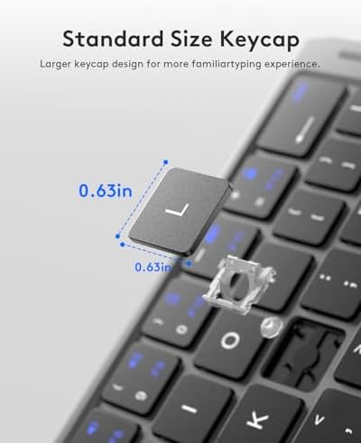 Samsers Portable Foldable Bluetooth Keyboard with Phone Holder – Rechargeable Multi-Device Compatible Wireless Keyboard for i Pad, i Phone, Mac Book, Android & Windows – Ideal Travel Companion for Efficient Typing