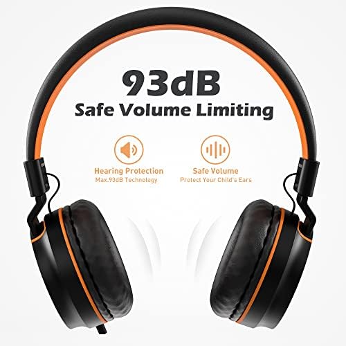 Stylish AILIHEN I35 Kids Foldable Headphones with Safe 93 d B Volume Limiting and HD Microphone – Perfectly Designed for Learning and Fun on Chromebooks, Laptops, and Tablets – Trendy Pink and Purple Color for Young Explorers and Students