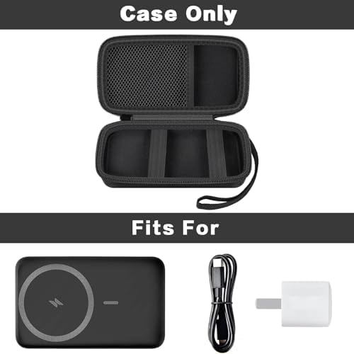 Anker Magnetic Battery Case – Premium Purple Holder for 10,000 m Ah Wireless Charger, Shockproof Organizer for Models 633/622/621/321 – Ultimate Travel Power Bank Protection and Speed Enhancement