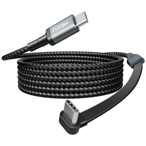Revolutionize Your Charging Routine with 6 ft USB C to USB C Cable: 60 W Fast Charge, Durable Nylon Braided Design, 90-Degree Right Angle Connector for Enhanced Accessibility – Ideal for i Phone 16/15 Pro Max, Mac Book Pro, i Pad, Google Pixel, and Samsung Devices
