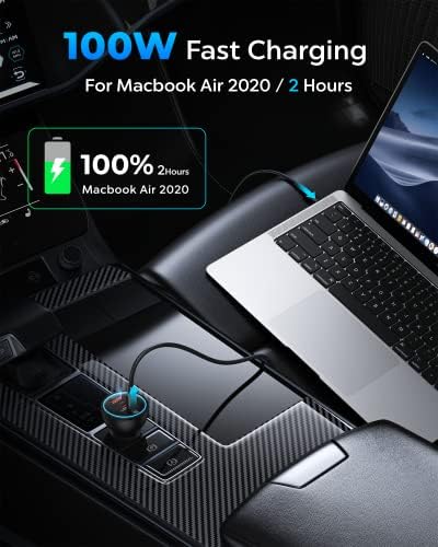 160 W Baseus USB-C Car Charger – Triple-Port Fast Charging Adapter with QC5.0, PD3.0 & PPS for i Phone 15/14/13 Pro, Samsung S22, i Pad & Mac Book Pro – Ultimate Compatibility & Efficiency for Road Trips and Daily Commutes