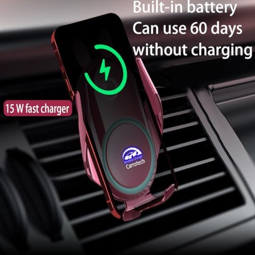 Charming Pink Rabbit Wireless Car Charger Mount – Effortless Auto-Clamping Phone Holder for i Phone 15, 14, 13, 12 & Samsung S24, S23, S22 – Whimsical Air Vent Accessory with Rapid Charging and Universal Fit Features