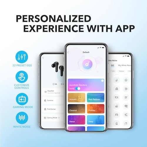 Anker Soundcore P20 i True Wireless Earbuds – Immersive 10 mm Bass Drivers, Bluetooth 5.3 for Effortless Pairing, 30-Hour Playtime for All-Day Listening, IPX5 Water-Resistant for Active Users, AI Dual Microphones for Superior Call Clarity, 22 Customizable EQ Levels for Tailored Sound (Blue) – Ideal for Fitness Lovers and Daily Commuters
