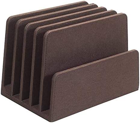 Eco-Conscious Bamboo Multi-Device Organizer: Five-Slot Desk Solution for Laptops, Tablets, and Smartphones – Streamlined Charging & Tidy Cable Management for a Sophisticated Workspace, Lightweight & Travel-Friendly