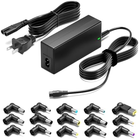 Universal 90 W Laptop Charger with Versatile Compatibility – Fast Charging for Dell, HP, Lenovo, Acer, and More – Ideal Power Supply for Notebooks and Chromebooks – Includes Multiple High-Quality Tips and 24-Month Warranty – Enhanced Performance and Reliability for Your Everyday Needs