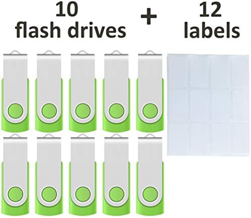 Enfain 10-Pack Red USB Flash Drives 16 GB – High-Speed USB 2.0 Memory Sticks with LED Indicator & 12 Labels for Easy Organization – Reliable & Portable Data Storage Solution for Professionals and Students