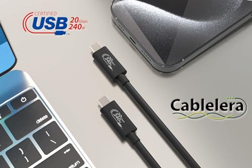 Maximize Your Digital Experience with Our 2-Meter USB 4.0 Gen2 x 2 Type C Cable – Unmatched 20 Gbps Data Transfer Speed, Exceptional 4 K Video Output, and 240 W Rapid Charging for i Phone, Samsung, Google & More – Robust Construction for Ultimate Performance and Portability