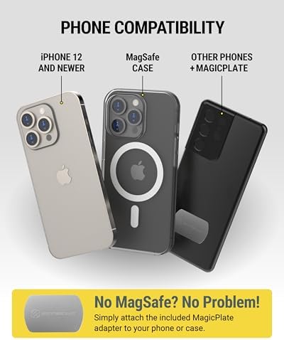 Scosche MPQ5 RKi-BP0 Magic Plate Replacement for Enhanced Compatibility with Scosche Magic Mount Systems – Ideal for Non-Magnetic & Charge Mounts, Optimized for Quick Installation and Device Security