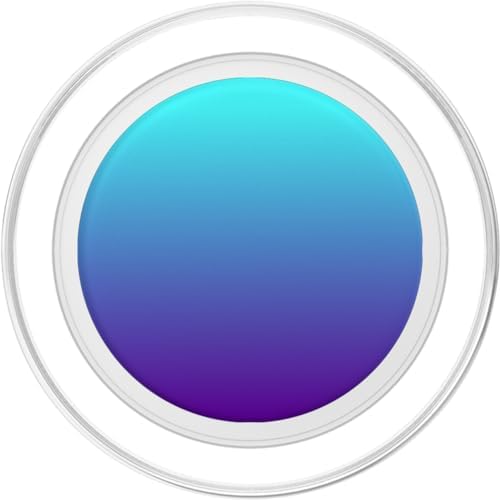 Simple Solid Color Chic Teal Purple Aqua Blue Ombre Design PopSockets MagSafe PopGrip for iPhone – Enhanced Compatibility and Speed