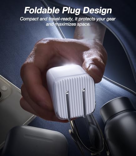 Ultra-Fast TORRAS Icenano 30 W USB-C Charger Block – PD 3.0 Compatible Wall Adapter with 5.5 ft Cable, Stylish Crystal Pink Design, Low-Temperature Operation for Safe Charging of i Phone 16/15 & Mag Safe – Perfect for Travel and Home Use