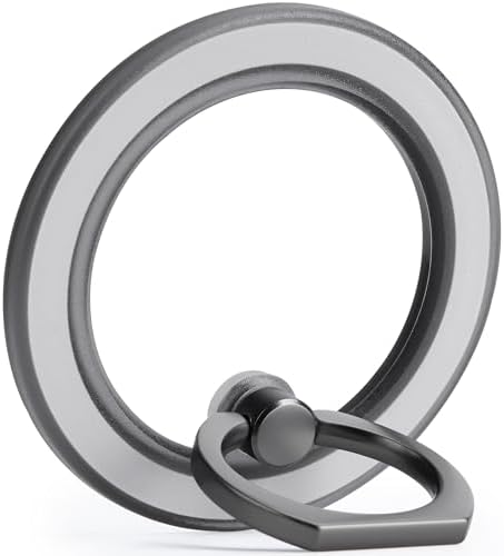 Revolutionary Magnetic Phone Ring Holder for i Phone 12-16 – Enhanced Grip and 360° Flexibility – Black Translucent – Perfect for Mag Safe Cases and Wireless Charging Compatibility – Effortless One-Handed Texting, Hands-Free Video Watching, and Selfie Capturing – Ultimate Stability with Powerful Magnets – Ideal for Everyday Use and On-the-Go Convenience – Transform Your Smartphone Experience with Enhanced Control and Style – Not Suitable for Non-Mag Safe Cases – Elevate Your Mobile Accessory Game Today!