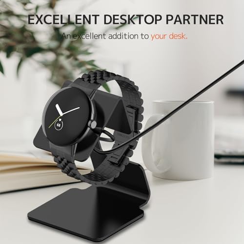Upgrade Your Google Pixel Watch Charging with the Ninki Aluminum Dock – Rapid, Stylish, and Secure Nightstand Organizer for Series 2 & 3 Smartwatches, Perfect for Effortless Maintenance and Elegant Décor