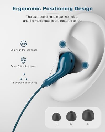 Premium Pink USB-C Earbuds for i Phone 15/16 Pro Max & Samsung Galaxy S21-S24 Ultra – Hi-Fi Stereo Wired Headphones with Hands-Free Microphone, On-the-Go Volume Control & Ergonomic Magnetic Design for Ultimate Comfort and Style