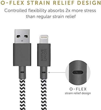 Native Union Belt Cable XL – 10 ft Reinforced Lightning to USB Charging Cable with Leather Strap – MFi Certified for i Phone 14, 13, 12, & Earlier Models – Premium Durability Meets Elegant Convenience – Ideal for Home, Office, and Travel