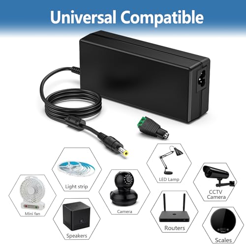 High-Performance 24 V LED Strip Power Supply Adapter | Universal AC to DC Converter for 5050 & 3528 Lights | Global Input Compatibility 100-240 V | Compact 5.5 x 2.1 mm Connector | Optimal Solution for CCTV Systems & Innovative Lighting Designs | Illuminate Your Space with Unwavering Dependability and Efficiency