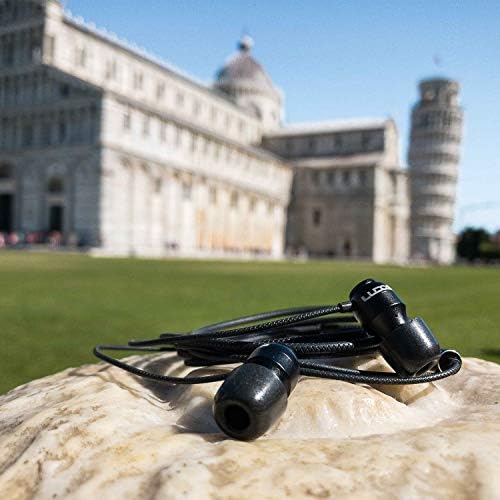 LUDOS Clamor Wired Earbuds – Premium Noise-Isolating In-Ear Headphones with Memory Foam Tips, Built-in Microphone, 5-Year Warranty – Perfect for i Phone and Samsung Users, Ideal for Students and Small Ears in Stylish Pink – Ultimate Sound Quality and Comfort for Everyday Use