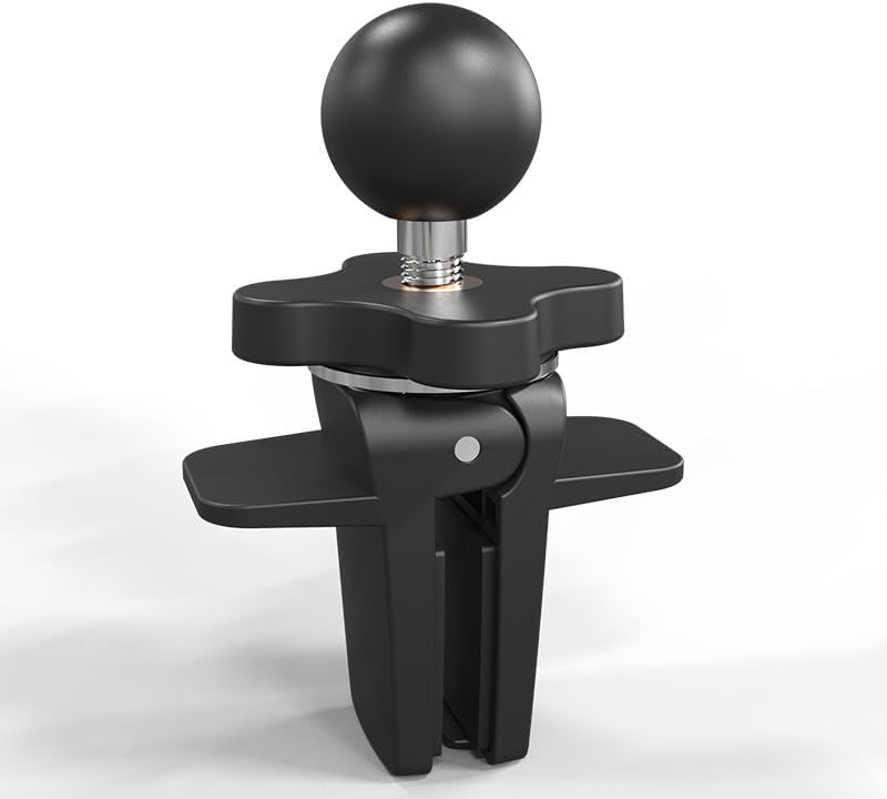 Universal Car Air Vent Phone Holder Clip – Adjustable Metal Hook with Triangular Stabilizing Foot – Optimized for Wireless Charging Compatibility – Effortless Hands-Free Navigation – 0.67-Inch Joint Ball for Superior Fit – Enhance Driving Safety and Convenience with Reliable Phone Access