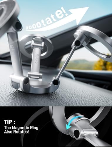 Ultra Magnetic Mag Safe Car Mount with 360° Rotation – Premium Phone Holder for i Phone 16/16 Pro Max/15/14/13 & Mag Safe Cases – Superior Stability & Sleek Black Design for Effortless Navigation and Enhanced Compatibility