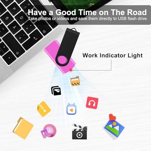 Versatile 10 Pack 16 GB Flash Drives with Dual USB C Adapters – Colorful Memory Stick Set for Fast Data Transfer Across PC, Laptops, Macs & USB C Devices – Perfect Portable Storage Solution for Work & Play