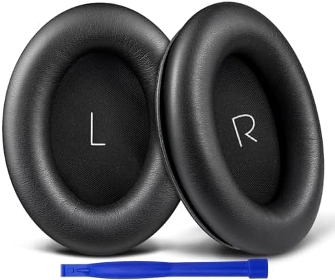 Elevate Your Audio Experience with SOULWIT Premium Replacement Ear Cushions for JBL Tour One & Tour One M2 – Luxurious Protein Leather Earpads with Noise Isolation Foam for Unmatched Comfort and Sound Clarity – Stylish Black Finish Ideal for Music Enthusiasts and Professionals