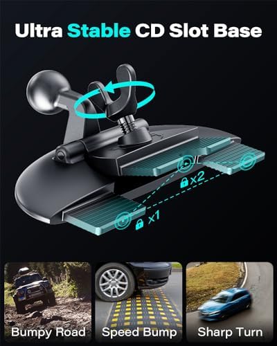 Mag Safe CD Slot Car Phone Holder – Ultimate 17 Magnet Magnetic Mount for i Phone 12-16 Series – Tool-Free Installation for Safe Hands-Free Navigation – Pop Grip Ring for Superior Stability – Essential Accessory for a Tidy Vehicle Interior
