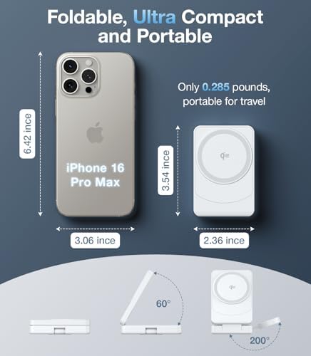 Revolutionize Your Charging Routine with the Qi2 Certified 3 in 1 Foldable Wireless Charger – Seamless Mag Safe Compatibility for i Phone 12-16, Apple Watch & Air Pods, 15 W Fast Charging Power, Includes 30 W Adapter for Ultimate Efficiency and Portability